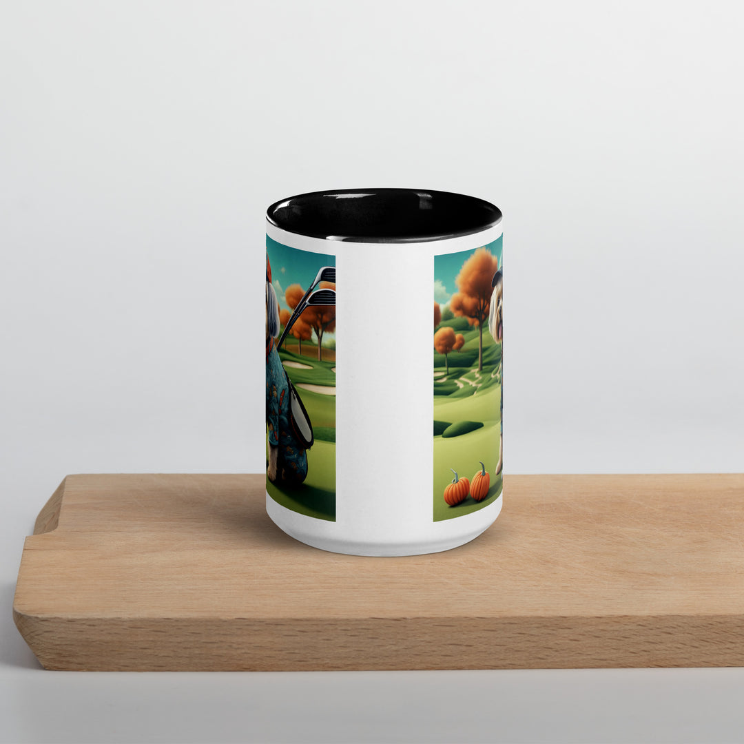 Pekapoo Golfer- Mug with Color Inside v8