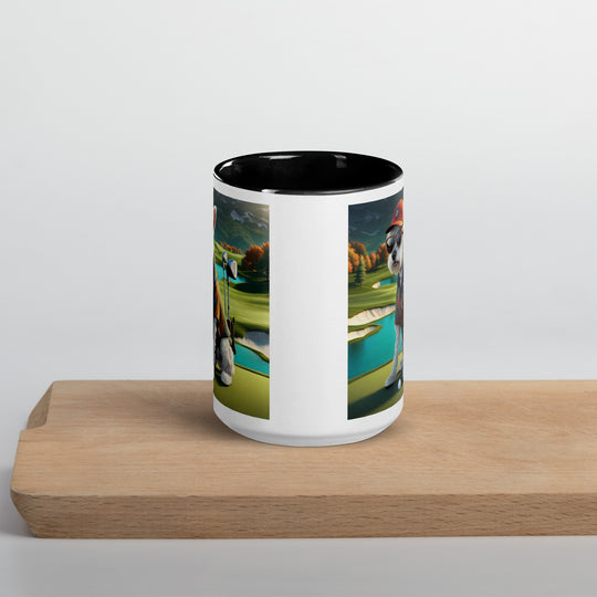 Pekapoo Golfer- Mug with Color Inside v13