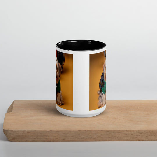 Yorkipoo Golfer- Mug with Color Inside