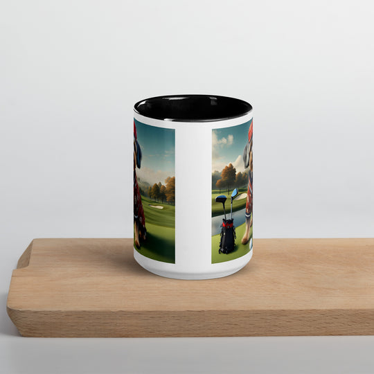 Yorkipoo Golfer- Mug with Color Inside v2