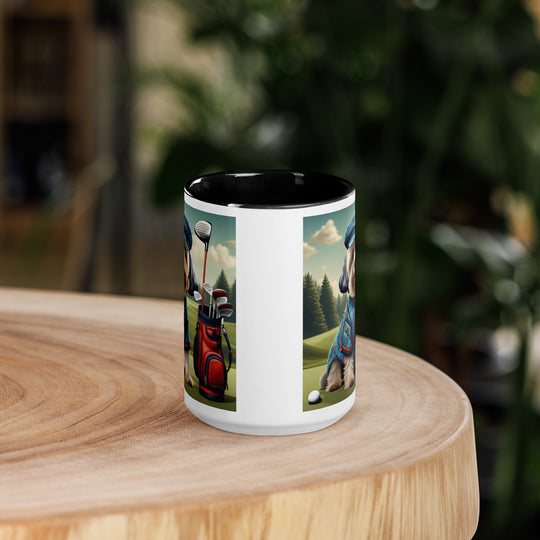 Yorkipoo Golfer- Mug with Color Inside v4