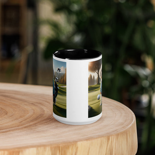 Pugapoo Golfer- Mug with Color Inside v4