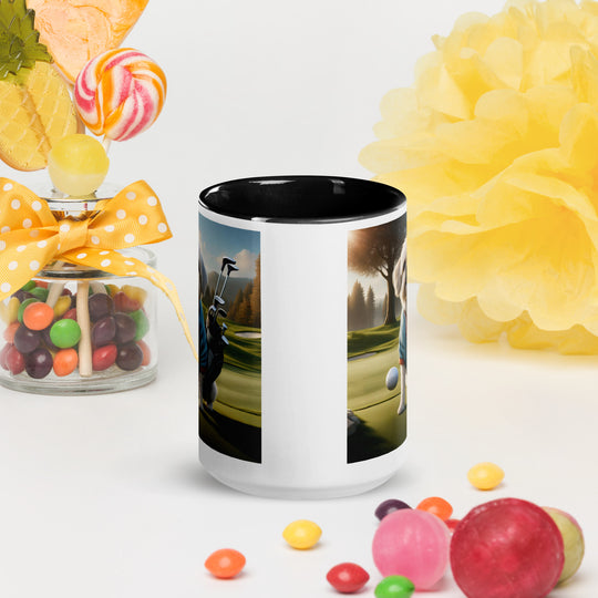 Pugapoo Golfer- Mug with Color Inside v5