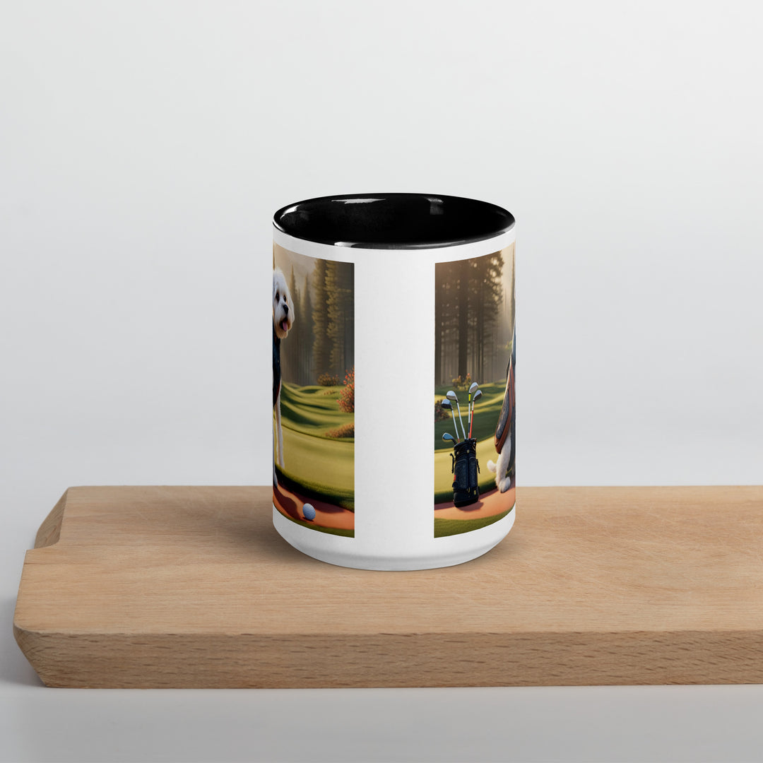 Pugapoo Golfer- Mug with Color Inside v8