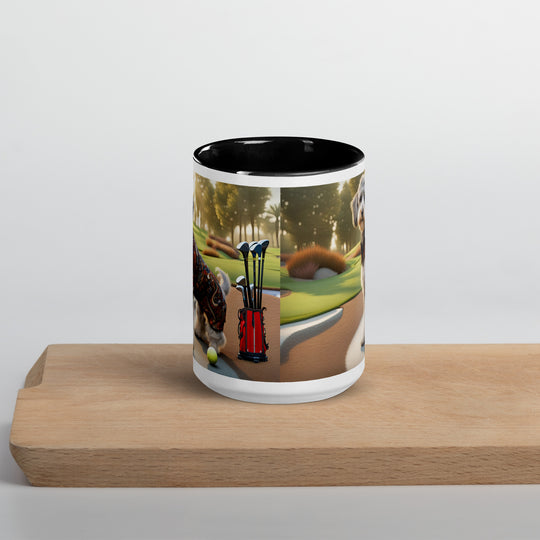 Schnoodle Golfer- Mug with Color Inside v14