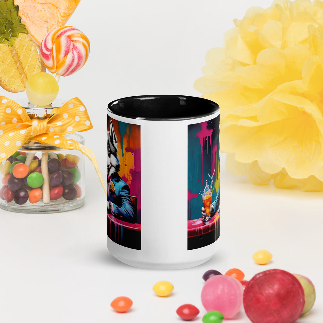 Pomsky General- Mug with Color Inside v7