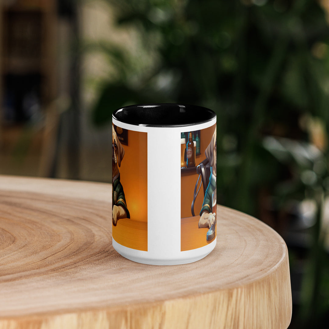 Puggle Golfer- Mug with Color Inside v14