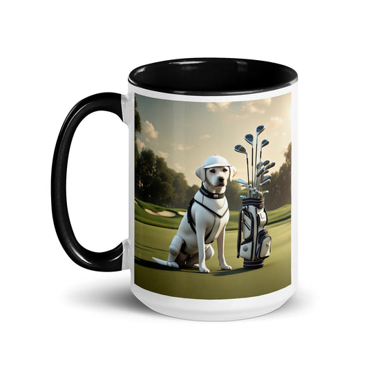 Mug with Color Inside-Labrador Retriever Golfer V5