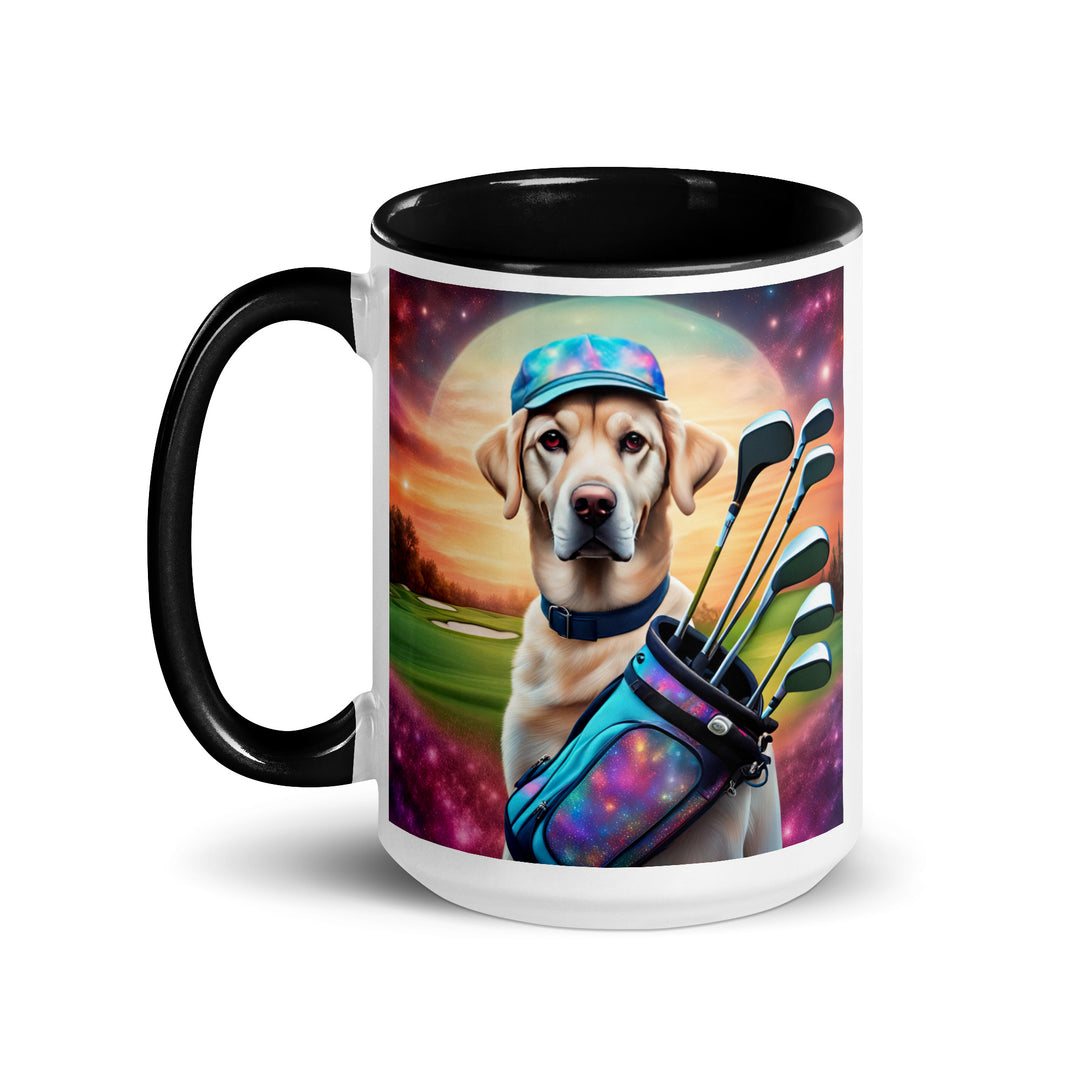 Mug with Color Inside-Labrador Retriever Golfer V8