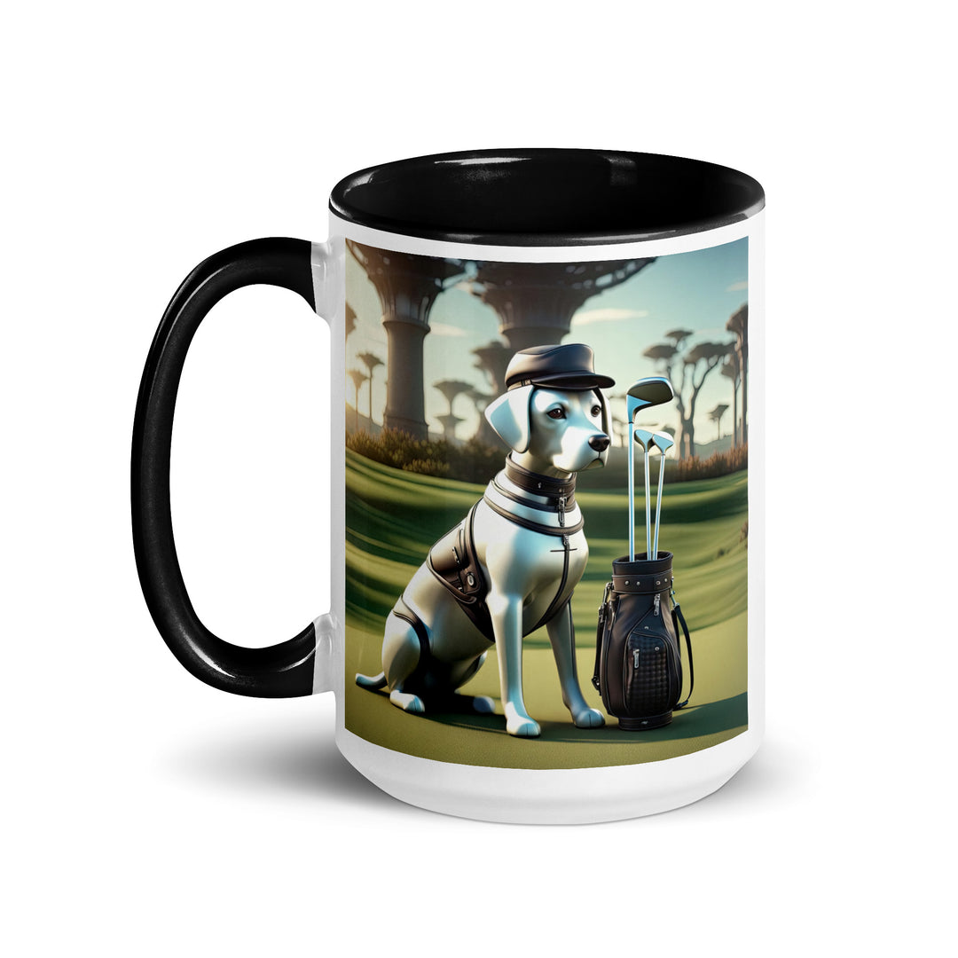 Mug with Color Inside-Labrador Retriever Golfer V11