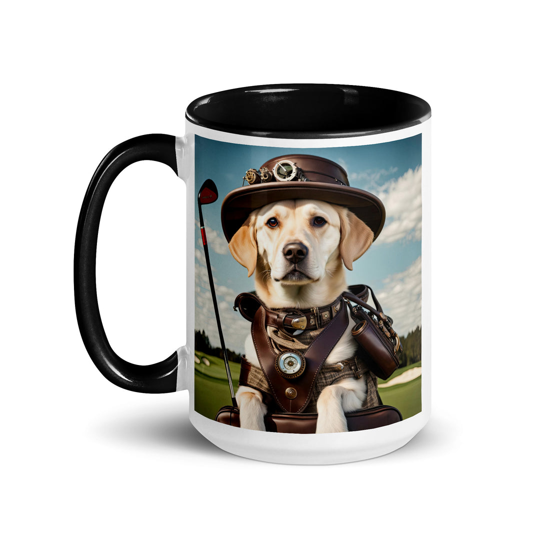 Mug with Color Inside-Labrador Retriever Golfer V12