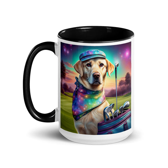 Mug with Color Inside-Labrador Retriever Golfer V13