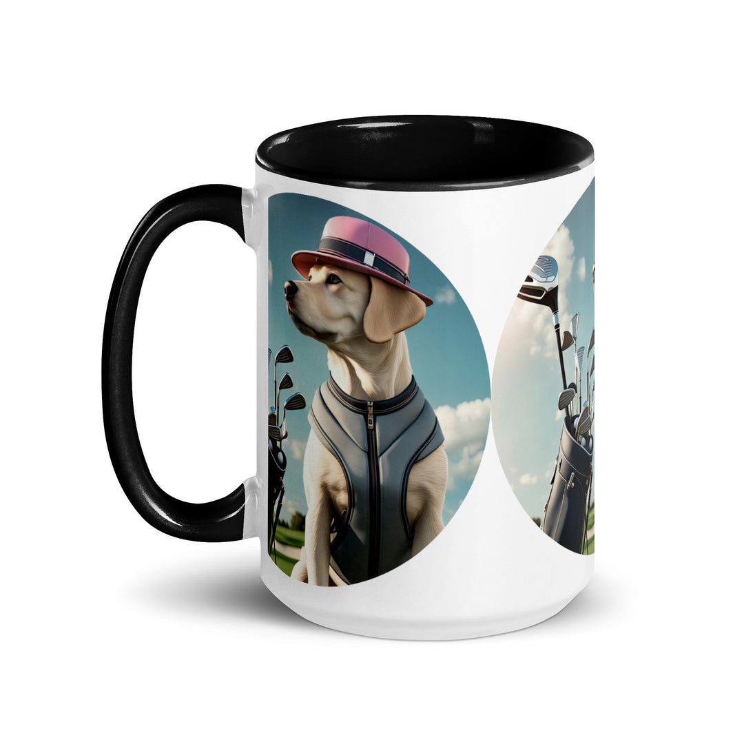 Mug with Color Inside-Labrador Retriever Golfer V24