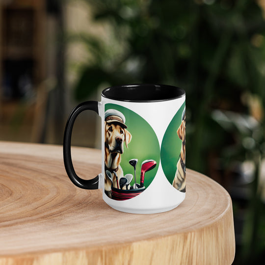 Mug with Color Inside-Labrador Retriever Golfer V25