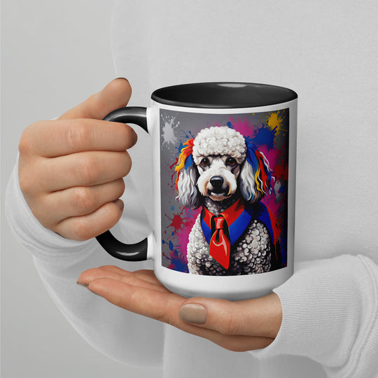 Poodle- Mug with Color Inside v4