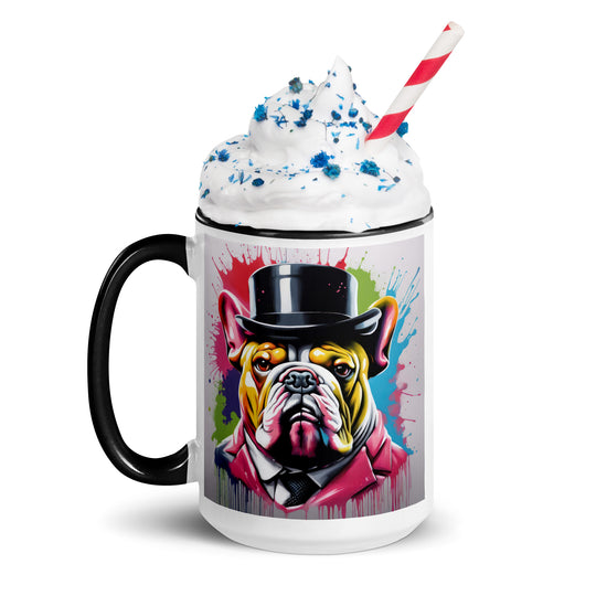 Bulldog- Mug with Color Inside v2