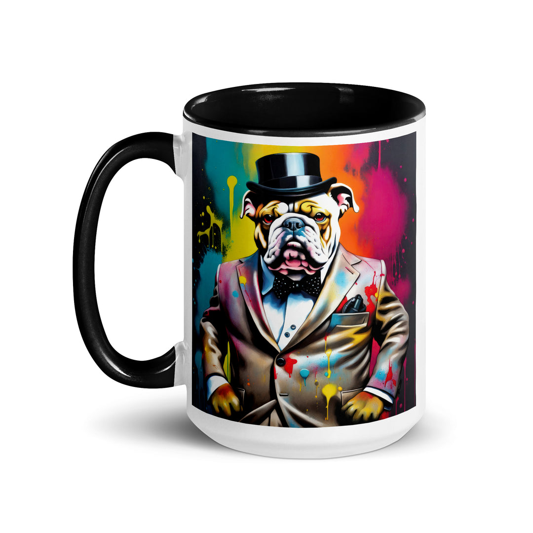 Bulldog- Mug with Color Inside v4