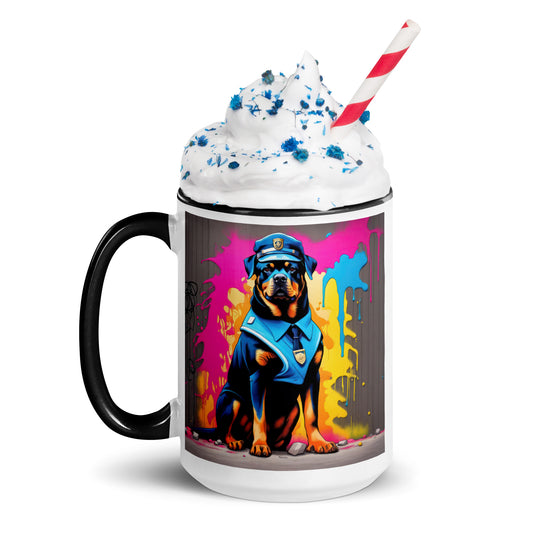 Rottweiler- Mug with Color Inside v5