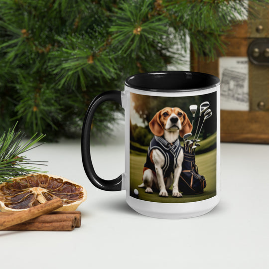 Beagle Golfer- Mug with Color Inside