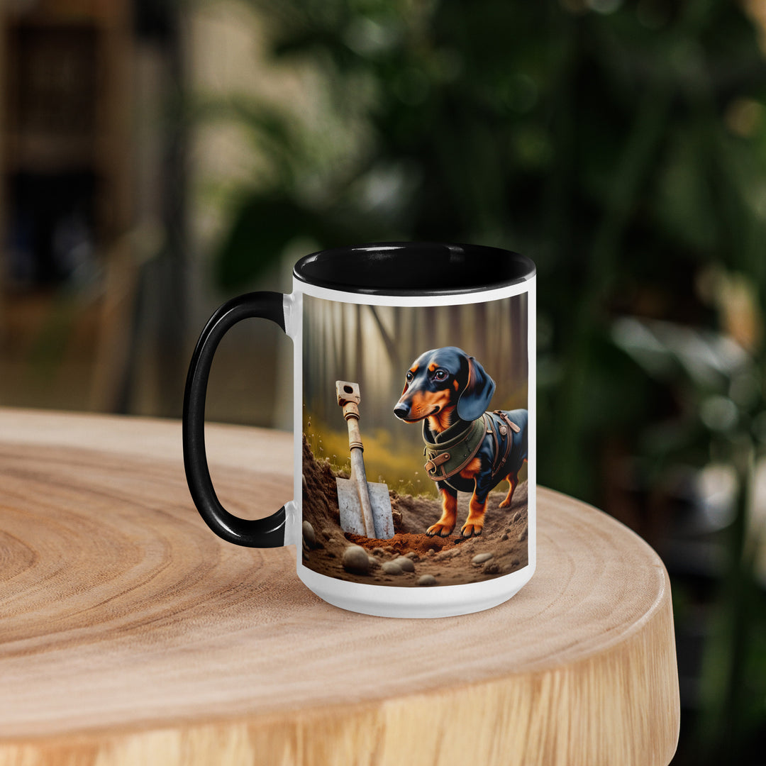 Dachshund- Mug with Color Inside v2