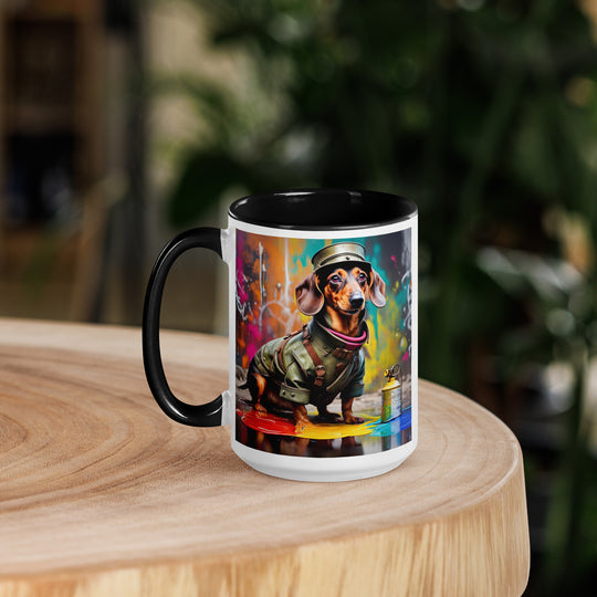 Dachshund- Mug with Color Inside v5