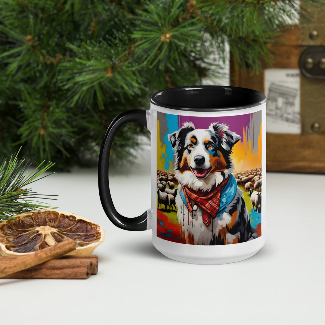 Australian Shepherd- Mug with Color Inside v3