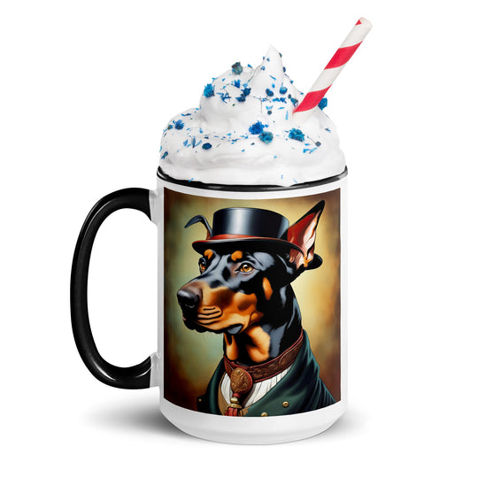 Doberman Pinscher- Mug with Color Inside v3