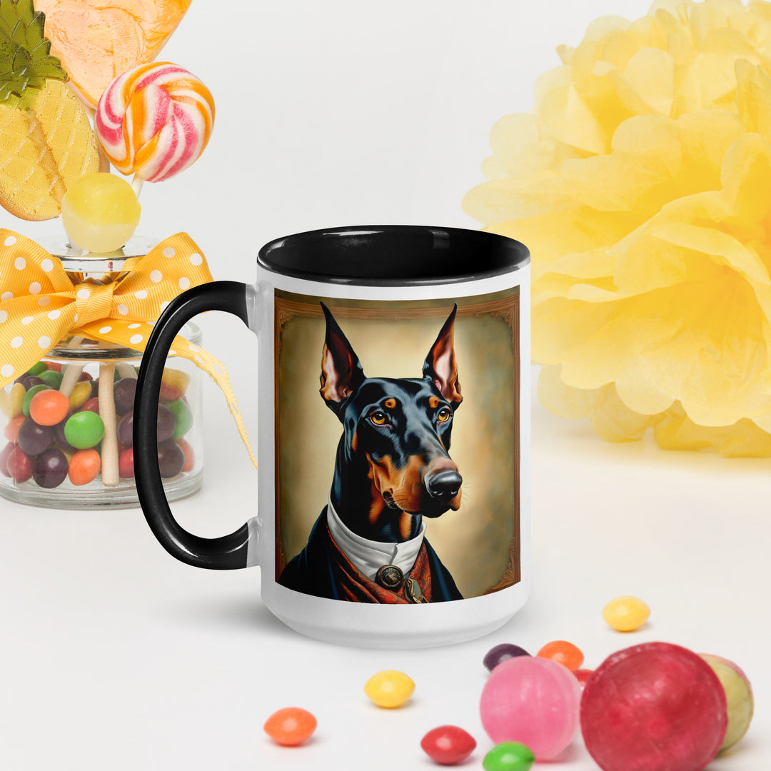 Doberman Pinscher- Mug with Color Inside v4