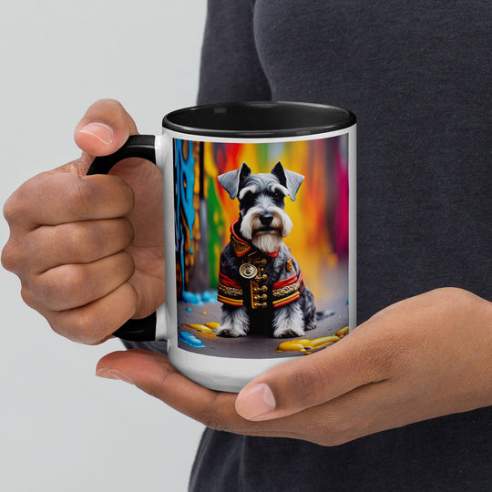 Miniature Schnauzer- Mug with Color Inside v2