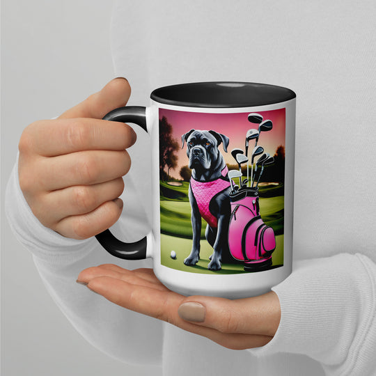 Cane Corso Golfer- Mug with Color Inside