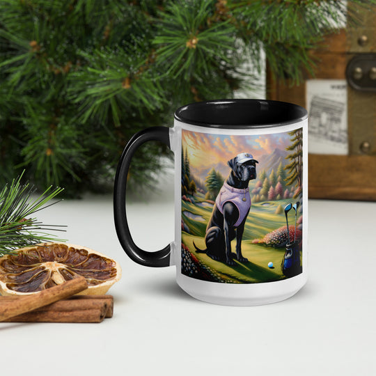 Cane Corso Golfer- Mug with Color Inside v2