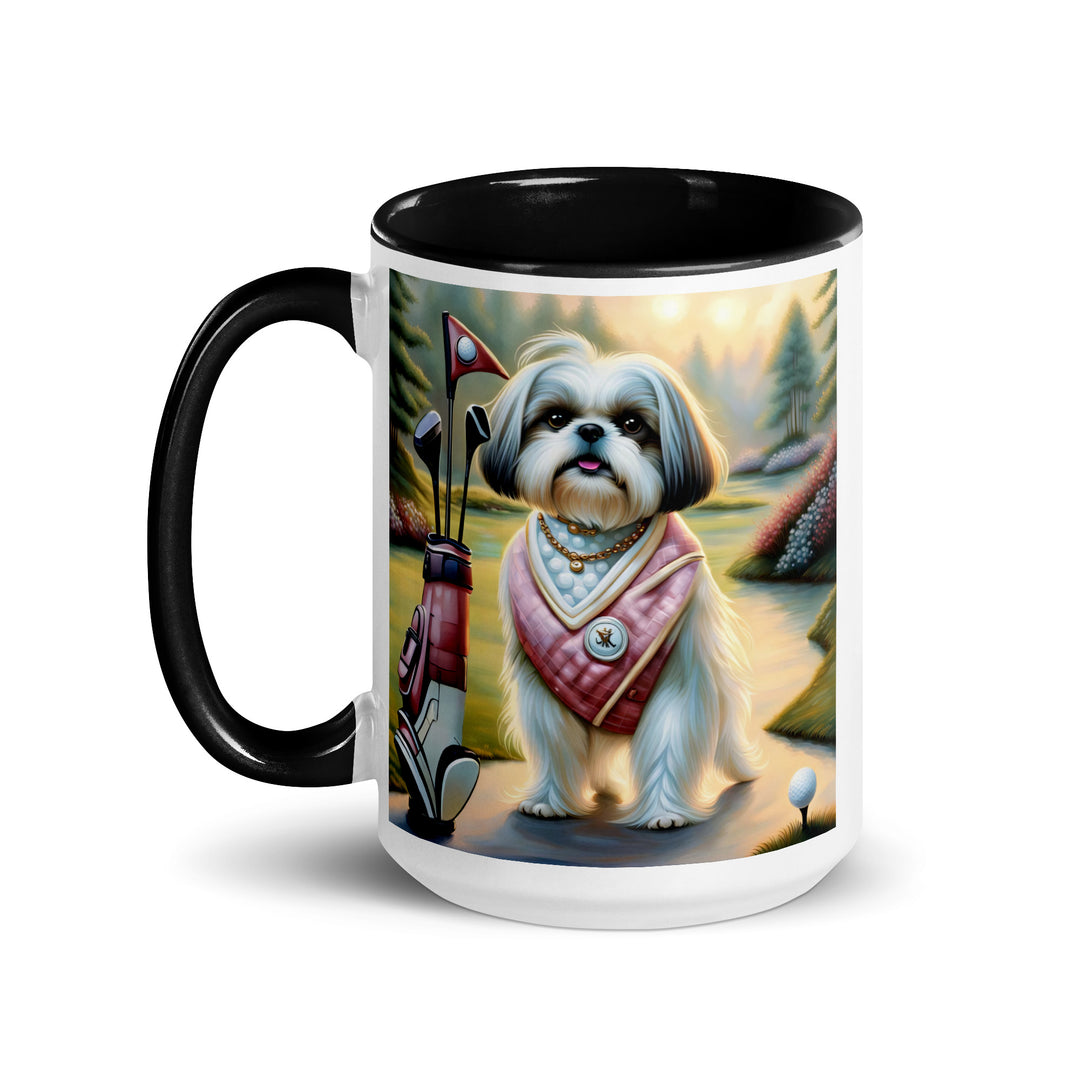 Shih Tzu Golfer- Mug with Color Inside