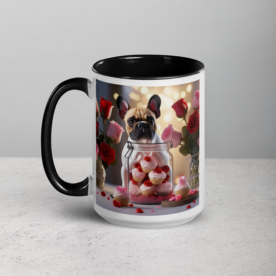 French Bulldog Romantic- Mug with Color Inside v2