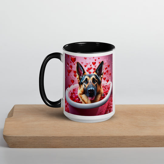 German Shepherd Romantic- Mug with Color Inside