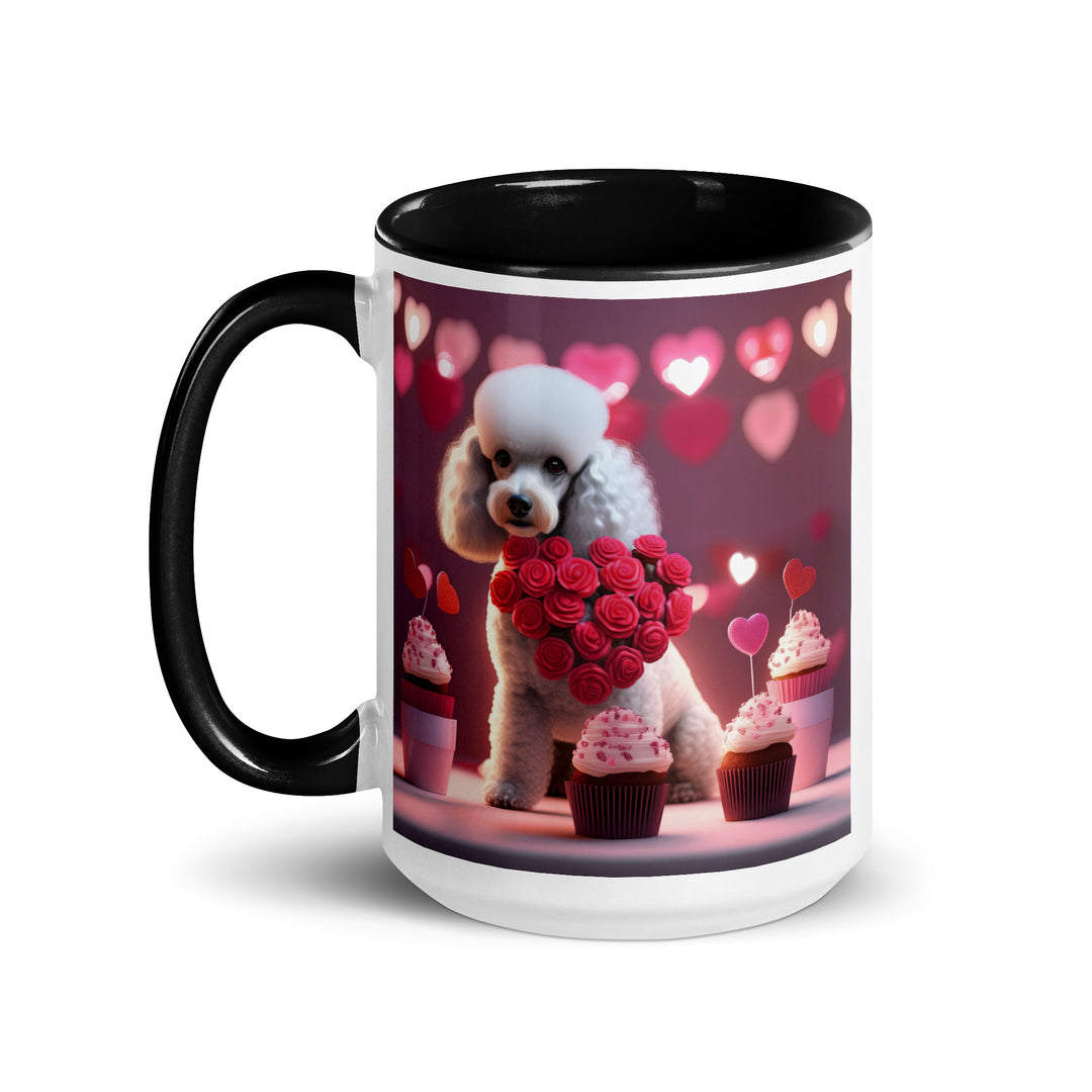 Poodle Romantic- Mug with Color Inside v3