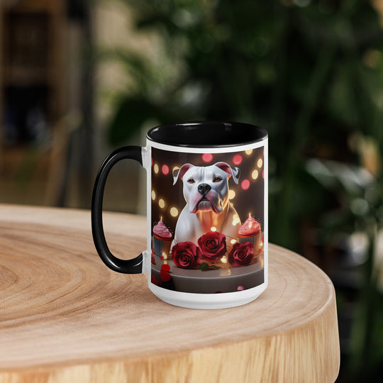 American Bulldog Romantic- Mug with Color Inside v2