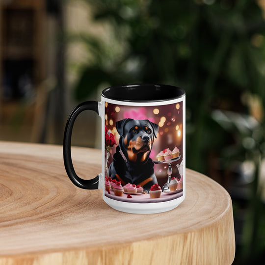 Rottweiler Romantic- Mug with Color Inside