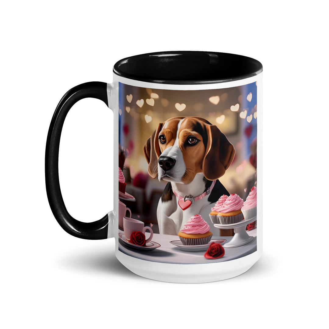 Beagle Romantic- Mug with Color Inside v2