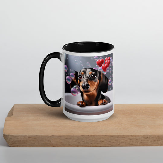 Dachshund Romantic- Mug with Color Inside