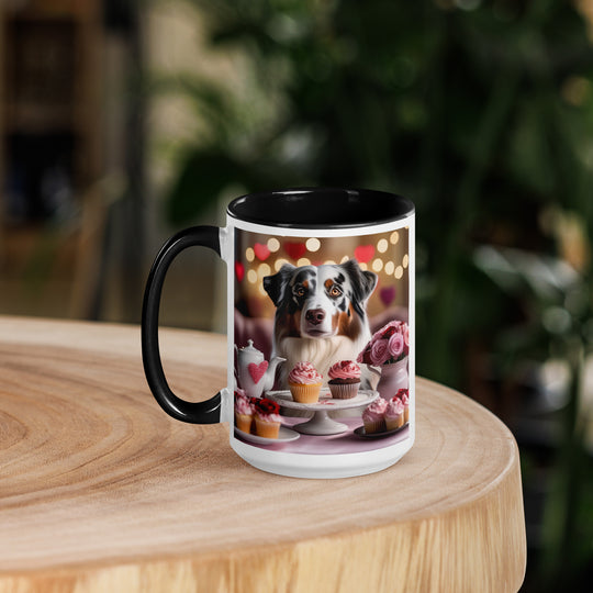 Australian Shepherd Romantic- Mug with Color Inside