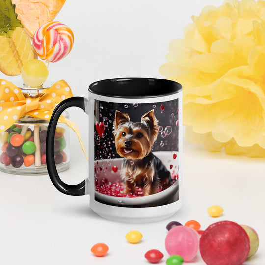 Yorkshire Terrier Romantic- Mug with Color Inside