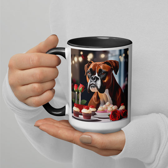 Boxer Romantic- Mug with Color Inside v3