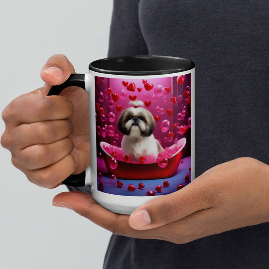 Shih Tzu Romantic- Mug with Color Inside v2