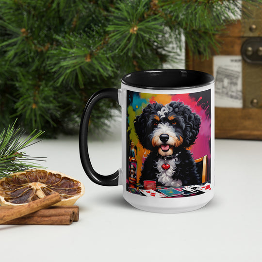 Bernedoodle General- Mug with Color Inside v10