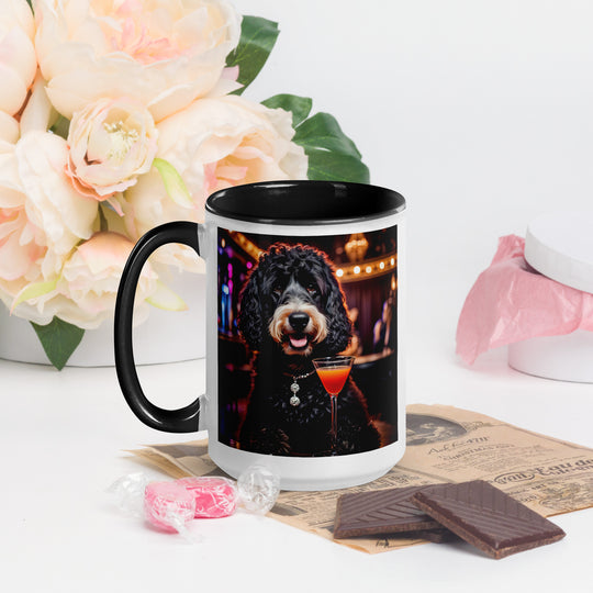 Bernedoodle General- Mug with Color Inside v11