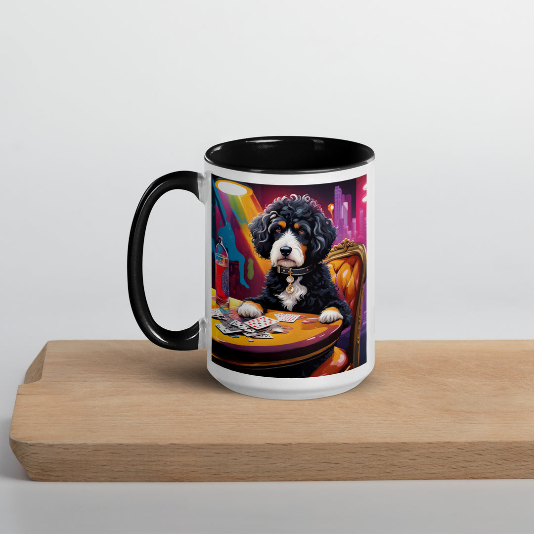 Bernedoodle General- Mug with Color Inside v14