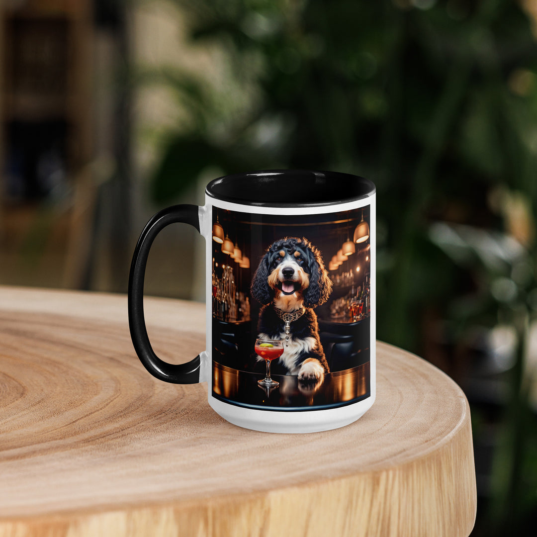 Bernedoodle General- Mug with Color Inside v15