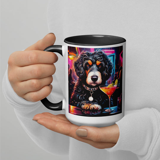 Bernedoodle General- Mug with Color Inside v16