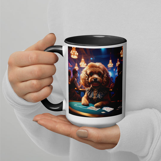 Cavapoo General- Mug with Color Inside v8