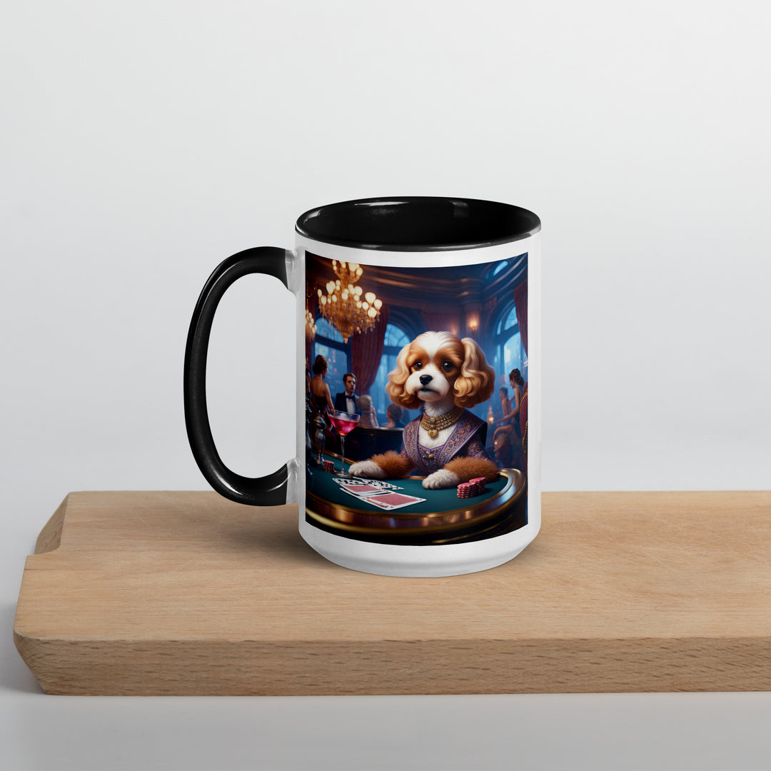 Cavapoo General- Mug with Color Inside v18